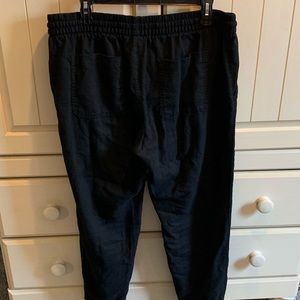 Old navy black linen crop pants